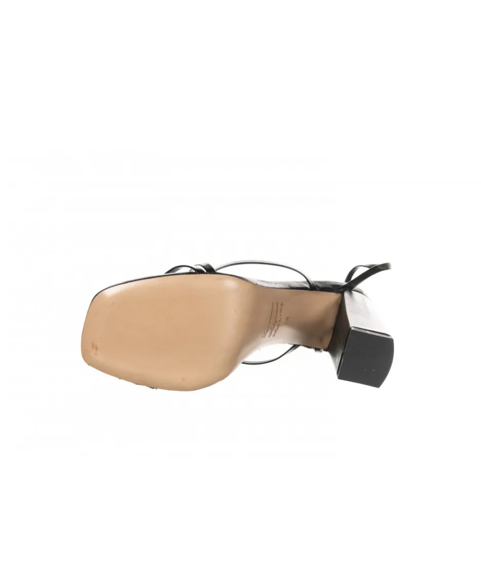 Osmose Shoes Sandales & Nu-Pieds-Sandale Cuir Noir à Fines Brides