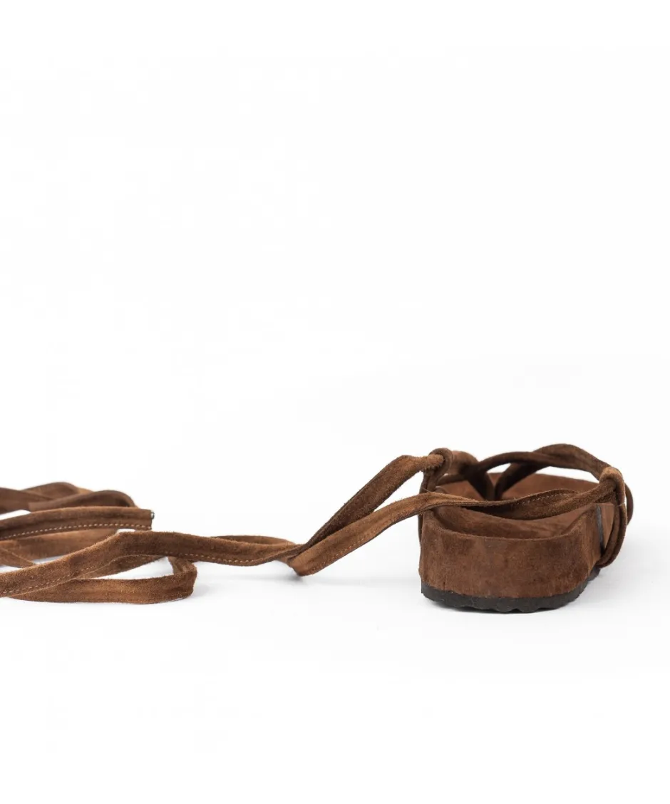 Osmose Shoes Sandales & Nu-Pieds-Sandale Daim Marron Entre Doigt & Ficelle