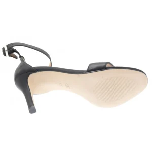 Osmose Shoes Sandales & Nu-Pieds-Sandale Sabri : Cuir Noir à Bride & Petit Talon